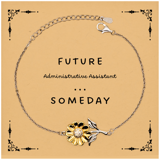 Unique Sunflower Bracelet for Future Administrative Assistants with Hope and Confidence - Graduation Gift for Her