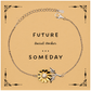 Engraved Social Worker Sunflower Bracelet - Future Social Worker Inspirational Gift for Graduation and Holidays