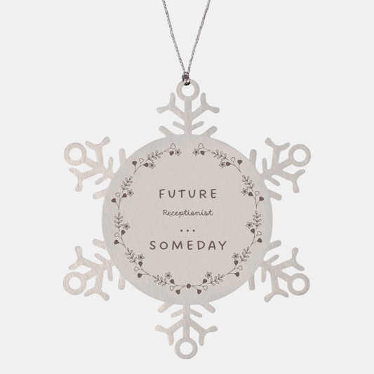Receptionist Snowflake Ornament Future Inspirational Confidence Christmas Gift