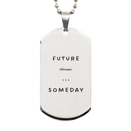 advisor engraved silver dog tag someday inspirational confidence gift for veterans day and graduation