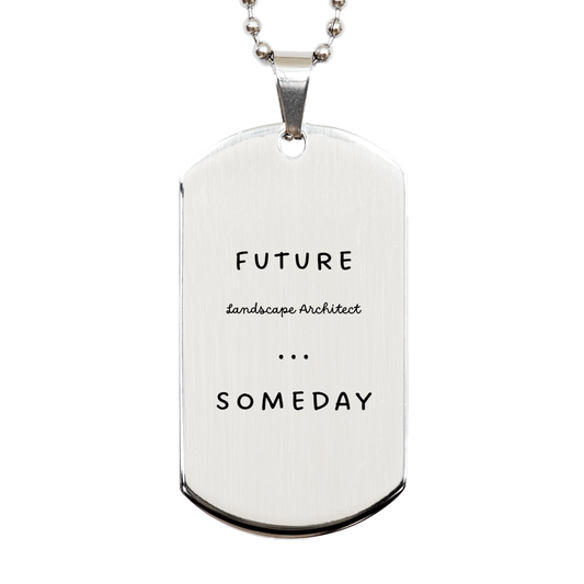 future landscape architect silver dog tag inspirational engraved gift for graduation and christmas