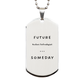 future nuclear technologist engraved silver dog tag graduation gift