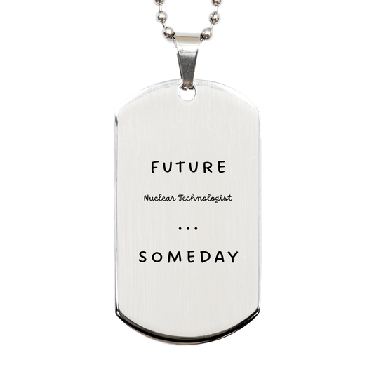future nuclear technologist engraved silver dog tag graduation gift