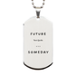 tour guide engraved silver dog tag future tour guide gift for graduation and inspirational confidence