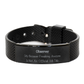 observer black shark mesh bracelet only because awesome is not official job title, inspirational jewelry for men, unique gift for birthday or christmas