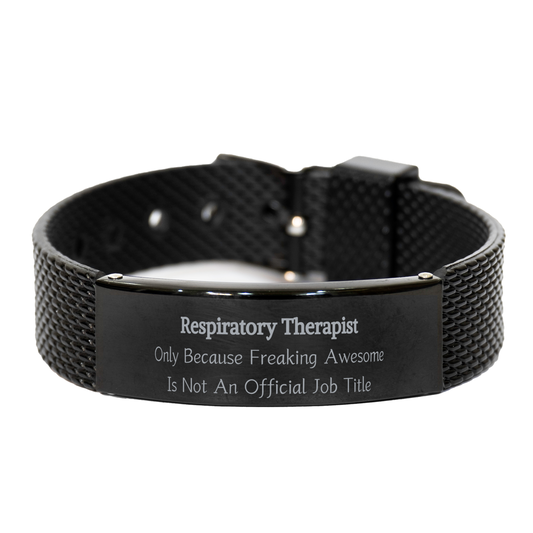 respiratory therapist black shark mesh bracelet - awesome inspirational gift for graduation or christmas