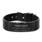 telephone operator black shark mesh bracelet - because freaking awesome is not an official job title - unique gift for birthday, christmas, and graduation