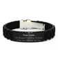 tour guide black glidelock clasp bracelet - only because awesome is not an official job title - perfect gift for veterans day, christmas, and graduation