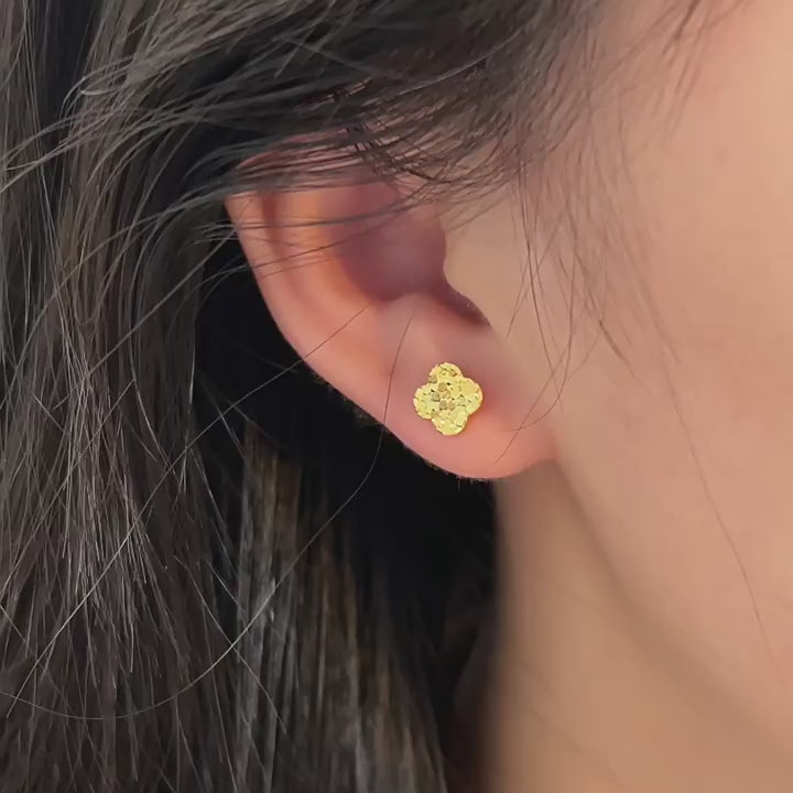 four-leaf clover-earring