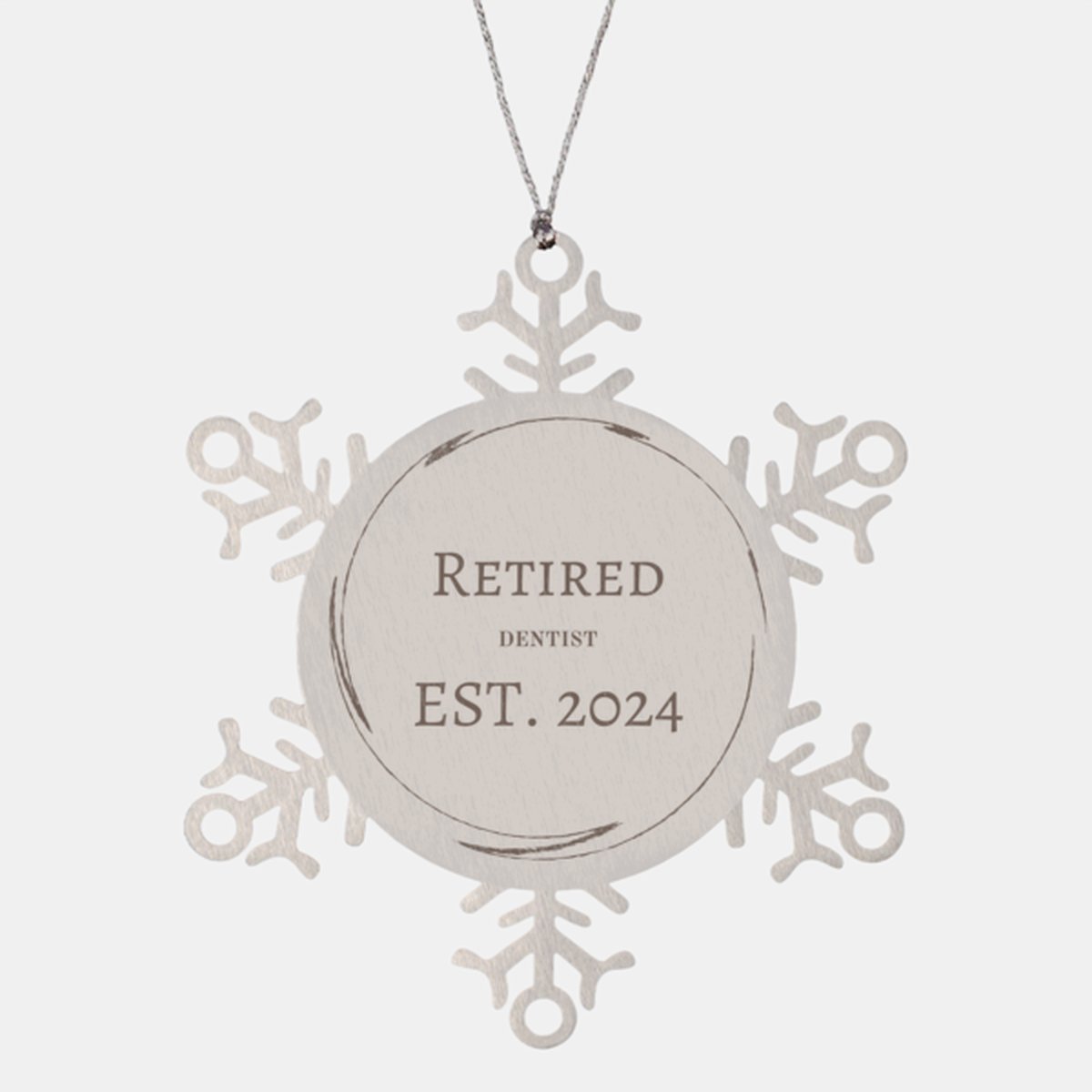 retired dentist est 2024 snowflake ornament perfect christmas gift for dental professionals