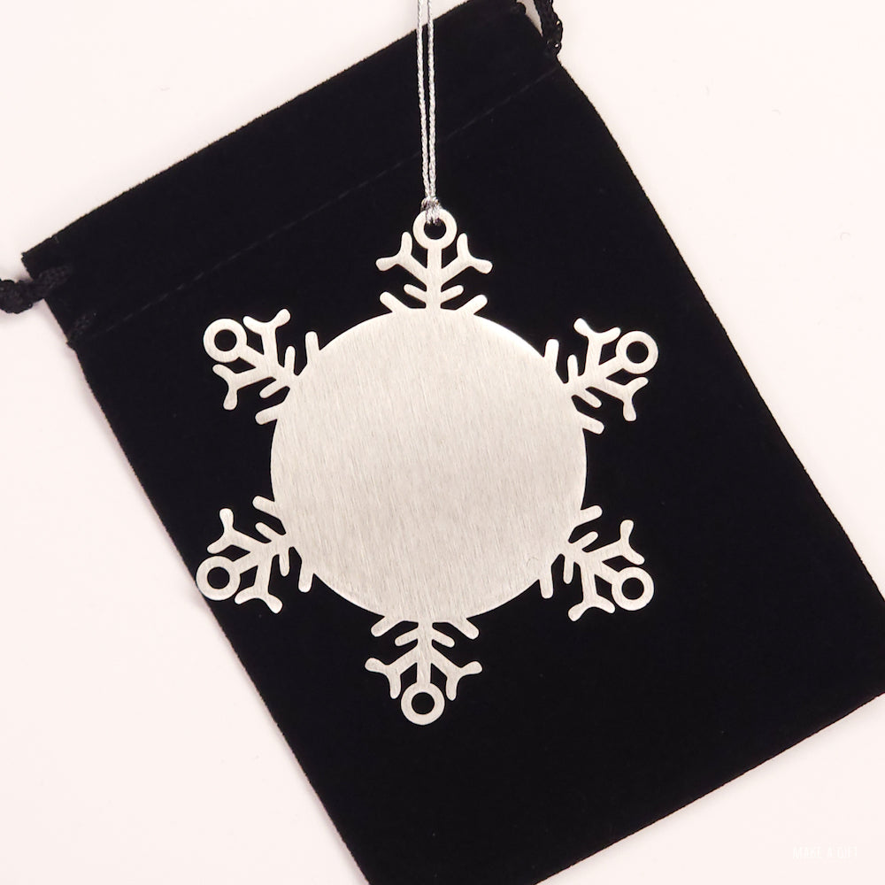Therapist Snowflake Ornament - Future Therapist Inspirational Christmas Gift for Graduation and Holidays