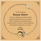 Bonus Sister Sunflower Bracelet gift, 18k gold plated sterling silver jewelry for her.