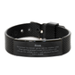 View 1: Motivational black shark mesh bracelet for son, engraved stainless steel gift from dad.