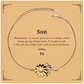 Beautiful gold sunflower bracelet gift for son, sterling silver motivational jewelry.