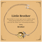 Motivational sunflower bracelet for little brother, gold plated sterling silver gift.