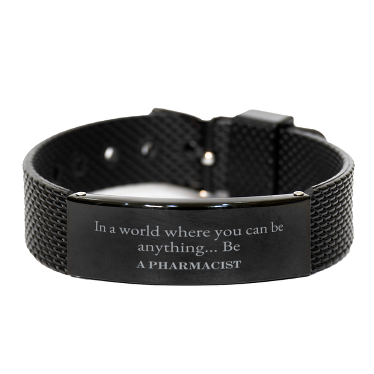 gifts for pharmacist in a world where you can be anything appreciation birthday black shark mesh bracelet for men women friends coworkers