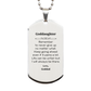 Goddaughter motivational dog tag necklace gift in silver stainless steel (Image 1)