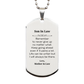 Motivational Son In Law Dog Tag Necklace. Stainless steel inspirational gift for him.