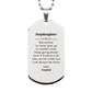 Stepdaughter motivational dog tag necklace gift. Stainless steel inspirational jewelry (Image 1).