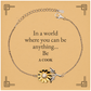 gifts for cook in a world where you can be anything appreciation birthday sunflower bracelet for men women friends coworkers