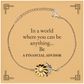 gifts for financial advisor in a world where you can be anything appreciation birthday sunflower bracelet for men women friends coworkers