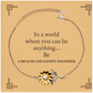 gifts for health and safety engineer in a world where you can be anything appreciation birthday sunflower bracelet for men women friends coworkers